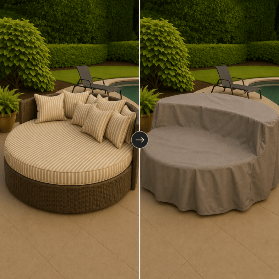 Poolside furniture covers