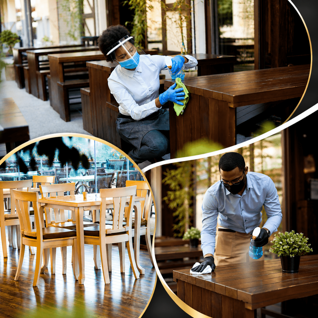Restaurant seating cleaning