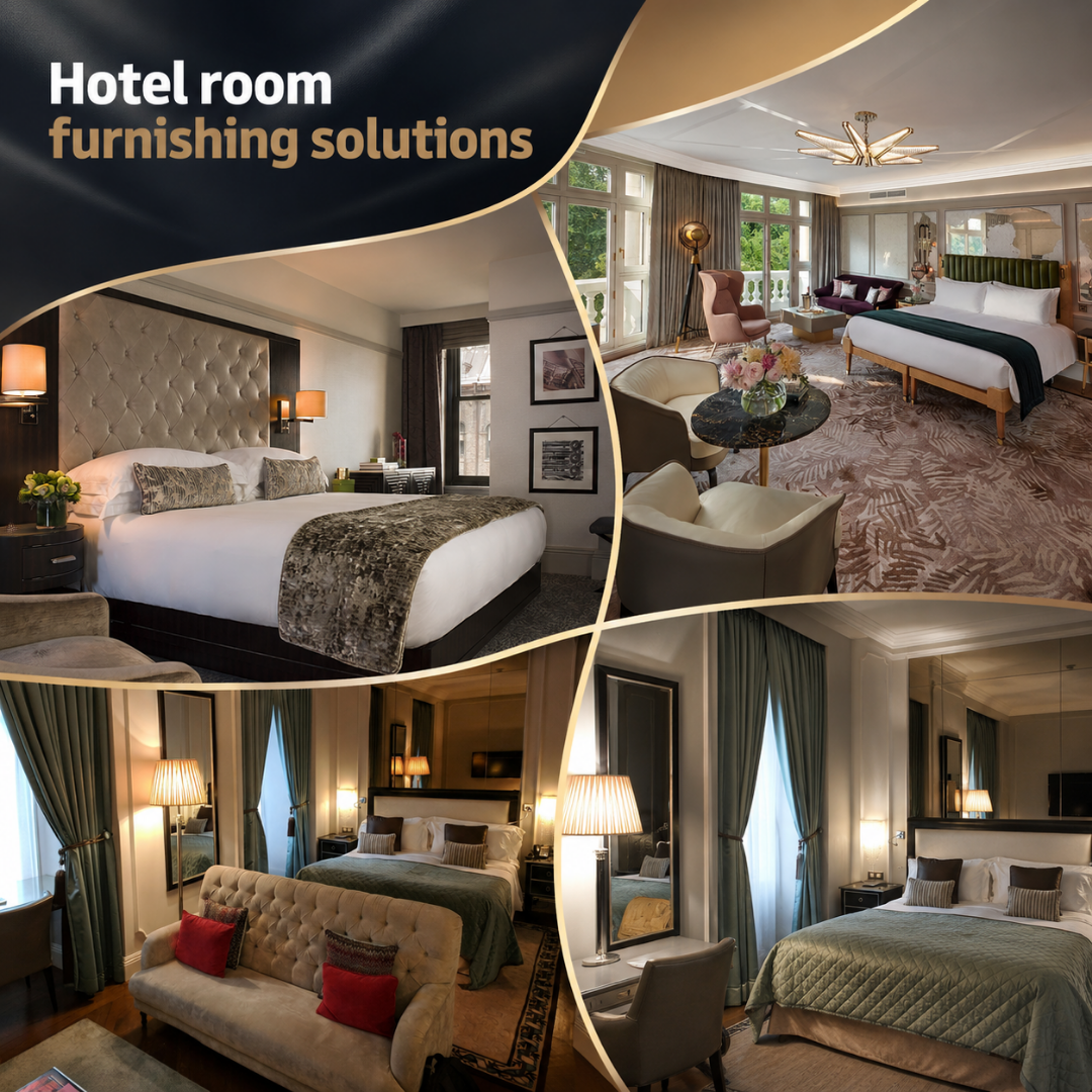 Hotel room furnishing solutions