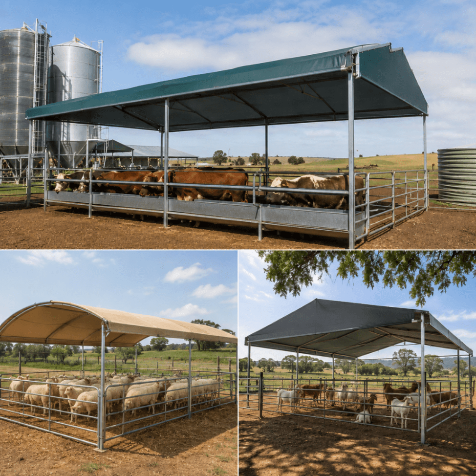 Livestock shelter covers