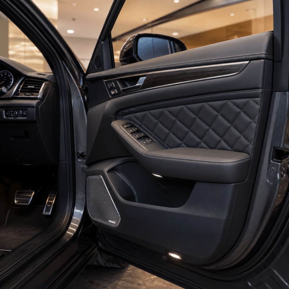 Door panel upholstery